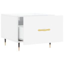 Berkfield Home Coffee Table High Gloss White 50x50x40 cm Engineered Wood - Size: 50 x 50 x 40 cm - thumbnail 6