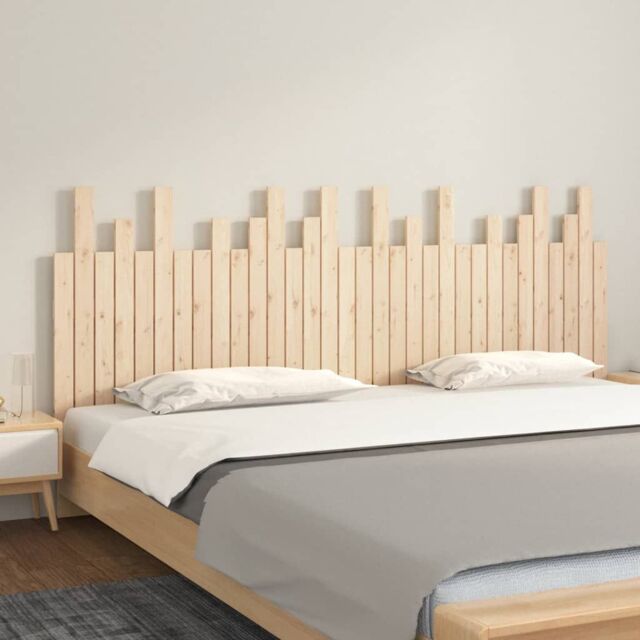 Berkfield Home Wall Headboard 204x3x80 cm Solid Wood Pine in Brown - Size: 204 x 3 x 80 cm - image 1