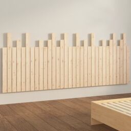 Berkfield Home Wall Headboard 204x3x80 cm Solid Wood Pine in Brown - Size: 204 x 3 x 80 cm - thumbnail 4