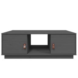 Berkfield Home Coffee Table Grey 100x50x35 cm Solid Wood Pine - Size: 100 x 50 x 35 cm - thumbnail 6
