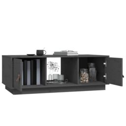 Berkfield Home Coffee Table Grey 100x50x35 cm Solid Wood Pine - Size: 100 x 50 x 35 cm - thumbnail 5