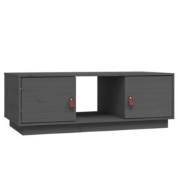 Berkfield Home Coffee Table Grey 100x50x35 cm Solid Wood Pine - Size: 100 x 50 x 35 cm - thumbnail 2