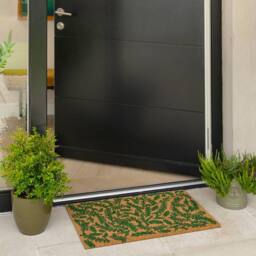 Kukoon Front Door Mat Natural Coir Dirt Catching Rug - Bramble in Beige - Size: 45 cm x 70 cm - thumbnail 2
