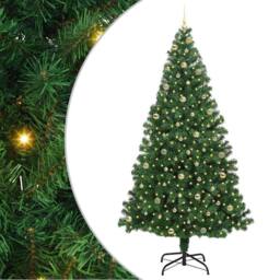 Berkfield Home Artificial Christmas Tree with 300 LEDs with Stand Green 240 cm - thumbnail 2