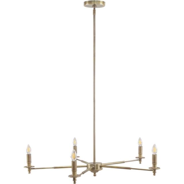 Libra Interiors Blythe 5 Light Brass Chandelier in Gold - image 1