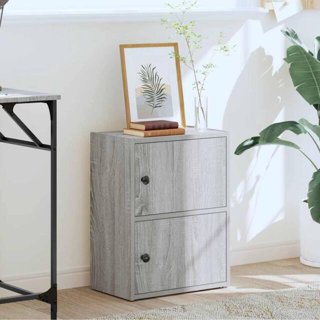 Berkfield Home Durable Bookcase Grey Sonoma 40x24x52 cm Engineered Wood - Size: 40 x 24 x 52 cm - image 1