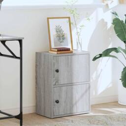 Berkfield Home Durable Bookcase Grey Sonoma 40x24x52 cm Engineered Wood - Size: 40 x 24 x 52 cm - thumbnail 1