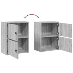 Berkfield Home Durable Bookcase Grey Sonoma 40x24x52 cm Engineered Wood - Size: 40 x 24 x 52 cm - thumbnail 8