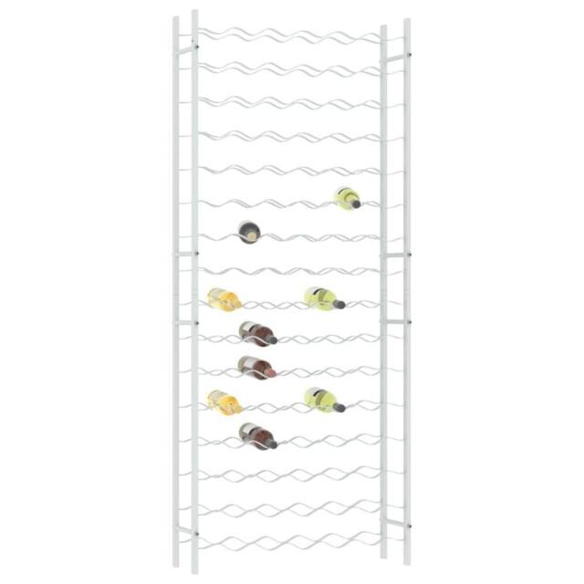 Berkfield Home Modern Wine Rack for 96 Bottles White Metal - image 1