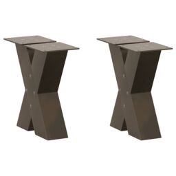 Berkfield Home Coffee Table Legs X-Shaped 2 pcs Natural Steel 30x(30-31) cm Steel in Brown - thumbnail 1