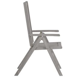 Berkfield Home Garden Reclining Chairs 2 pcs Grey Solid Acacia Wood - thumbnail 4