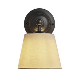 Industville Orlando Empire Wall Light - Light Natural Cotton in Dark Grey - Size: Small - thumbnail 2