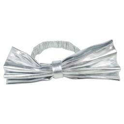 EONLION 2X Silver 50cm Large Metallic Chair Bows Sashes Party Decor - thumbnail 1