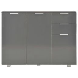 Berkfield Home Sideboard High Gloss Grey 107x35x76 cm - Size: 107 x 35 x 76 cm - thumbnail 3