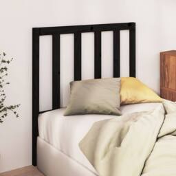 Berkfield Home Bed Headboard Black 81x4x100 cm Solid Wood Pine - Size: 81 x 4 x 100 cm - thumbnail 3
