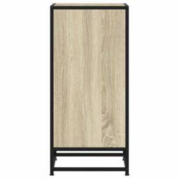 Berkfield Home Sideboard Sonoma Oak 35.5x35x76 cm Engineered Wood & Metal in Brown - thumbnail 5