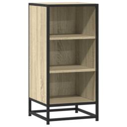 Berkfield Home Sideboard Sonoma Oak 35.5x35x76 cm Engineered Wood & Metal in Brown - thumbnail 1