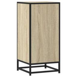 Berkfield Home Sideboard Sonoma Oak 35.5x35x76 cm Engineered Wood & Metal in Brown - thumbnail 6