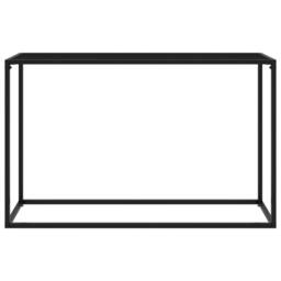 Berkfield Home Console Table Black 120x35x75 cm Tempered Glass - Size: 120 x 35 x 75 cm