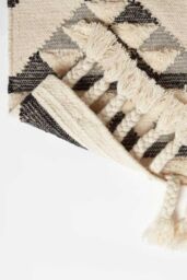 Homescapes Kota Black & Grey Kilim Wool Rug - Size: 160 cm x 230 cm - thumbnail 5