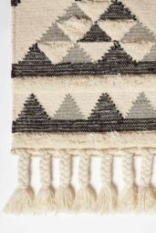Homescapes Kota Black & Grey Kilim Wool Rug - Size: 160 cm x 230 cm - thumbnail 3
