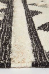 Homescapes Kota Black & Grey Kilim Wool Rug - Size: 160 cm x 230 cm - thumbnail 4