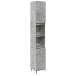 Berkfield Home Bathroom Cabinet Concrete Grey 30x30x190 cm Engineered Wood - Size: 30 x 30 x 190 cm - thumbnail 2