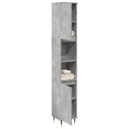 Berkfield Home Bathroom Cabinet Concrete Grey 30x30x190 cm Engineered Wood - Size: 30 x 30 x 190 cm - thumbnail 3