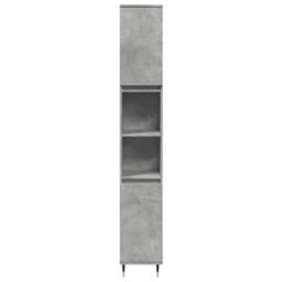 Berkfield Home Bathroom Cabinet Concrete Grey 30x30x190 cm Engineered Wood - Size: 30 x 30 x 190 cm - thumbnail 4