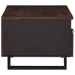 Berkfield Home Coffee Table 80x54x40 cm in Solid Mango Wood in Brown - Size: 80 x 54 x 40 cm - thumbnail 4