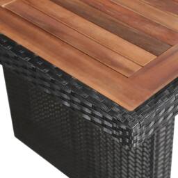 Berkfield Home Garden Table 240x90x74 cm Poly Rattan & Solid Acacia Wood in Brown - Size: 240 x 90 x 74 cm - thumbnail 2