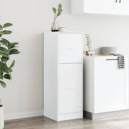 Berkfield Home Elegant Apothecary Cabinet White 40x41x118 cm Engineered Wood - Size: 40 x 41 x 118 cm - thumbnail 4