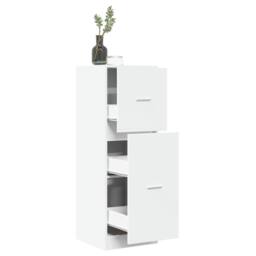 Berkfield Home Elegant Apothecary Cabinet White 40x41x118 cm Engineered Wood - Size: 40 x 41 x 118 cm - thumbnail 2