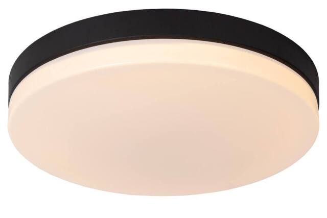 Netlighting Biskit Modern Ceiling Light Bathroom Ø 40cm LED 1x36W 2700K IP44 Black - image 1