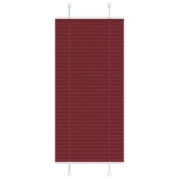 Berkfield Home Pleated Blind Bordeaux Red 65x150 cm Fabric Width 64.4 cm Polyester - thumbnail 1