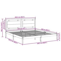 Berkfield Home Extra Long Bed Frame without Mattress¬†White 200x220 cm Solid Wood in White - thumbnail 9