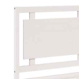 Berkfield Home Extra Long Bed Frame without Mattress¬†White 200x220 cm Solid Wood in White - thumbnail 7