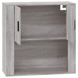 Berkfield Home Wall Cabinet Grey Sonoma 80x33x80 cm Engineered Wood - Size: 80 x 33 x 80 cm - thumbnail 4