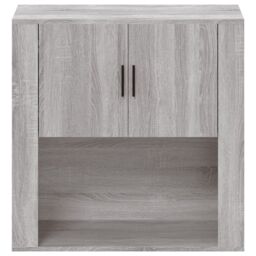 Berkfield Home Wall Cabinet Grey Sonoma 80x33x80 cm Engineered Wood - Size: 80 x 33 x 80 cm - thumbnail 3