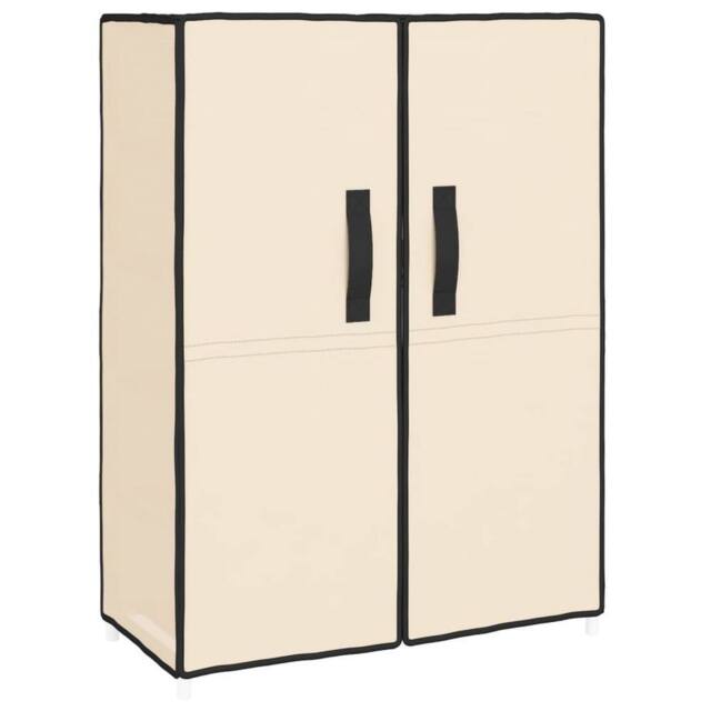 Berkfield Home Shoe Cabinet Cream 60x28x90 cm Fabric in Beige - Size: 60 x 28 x 90 cm - image 1