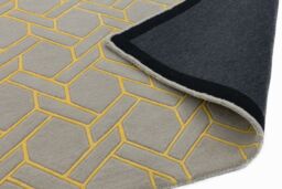 The Rug Shop UK Silver Handmade Luxurious Easy to clean Chequered Rug - Size: 120 cm x 170 cm - thumbnail 5