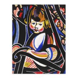 Artery8 Henry Lyman Sayen Child in Rocker Abstract Painting Framed Art Print - Size: A4 - thumbnail 3