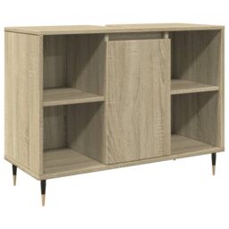 Berkfield Home Bathroom Cabinet Sonoma Oak 80x33x60 cm Engineered Wood in Brown - Size: 80 x 33 x 60 cm - thumbnail 2