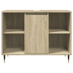 Berkfield Home Bathroom Cabinet Sonoma Oak 80x33x60 cm Engineered Wood in Brown - Size: 80 x 33 x 60 cm - thumbnail 4