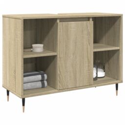 Berkfield Home Bathroom Cabinet Sonoma Oak 80x33x60 cm Engineered Wood in Brown - Size: 80 x 33 x 60 cm