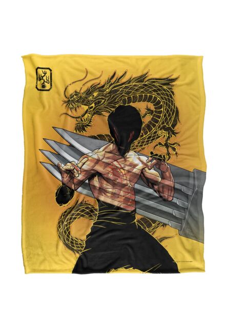 Warner Bros. Bruce Lee Dragon Claw Silky Touch Super Soft Throw Blanket 152 X 127 cm in White - image 1