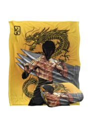Warner Bros. Bruce Lee Dragon Claw Silky Touch Super Soft Throw Blanket 152 X 127 cm in White - thumbnail 2