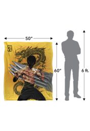 Warner Bros. Bruce Lee Dragon Claw Silky Touch Super Soft Throw Blanket 152 X 127 cm in White - thumbnail 5