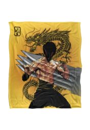 Warner Bros. Bruce Lee Dragon Claw Silky Touch Super Soft Throw Blanket 152 X 127 cm in White - thumbnail 1