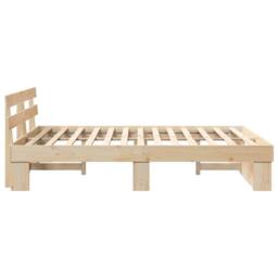 Berkfield Home Traditional with Headboard Brown 140 x 200 cm Solid pine wood in Light Brown - thumbnail 6